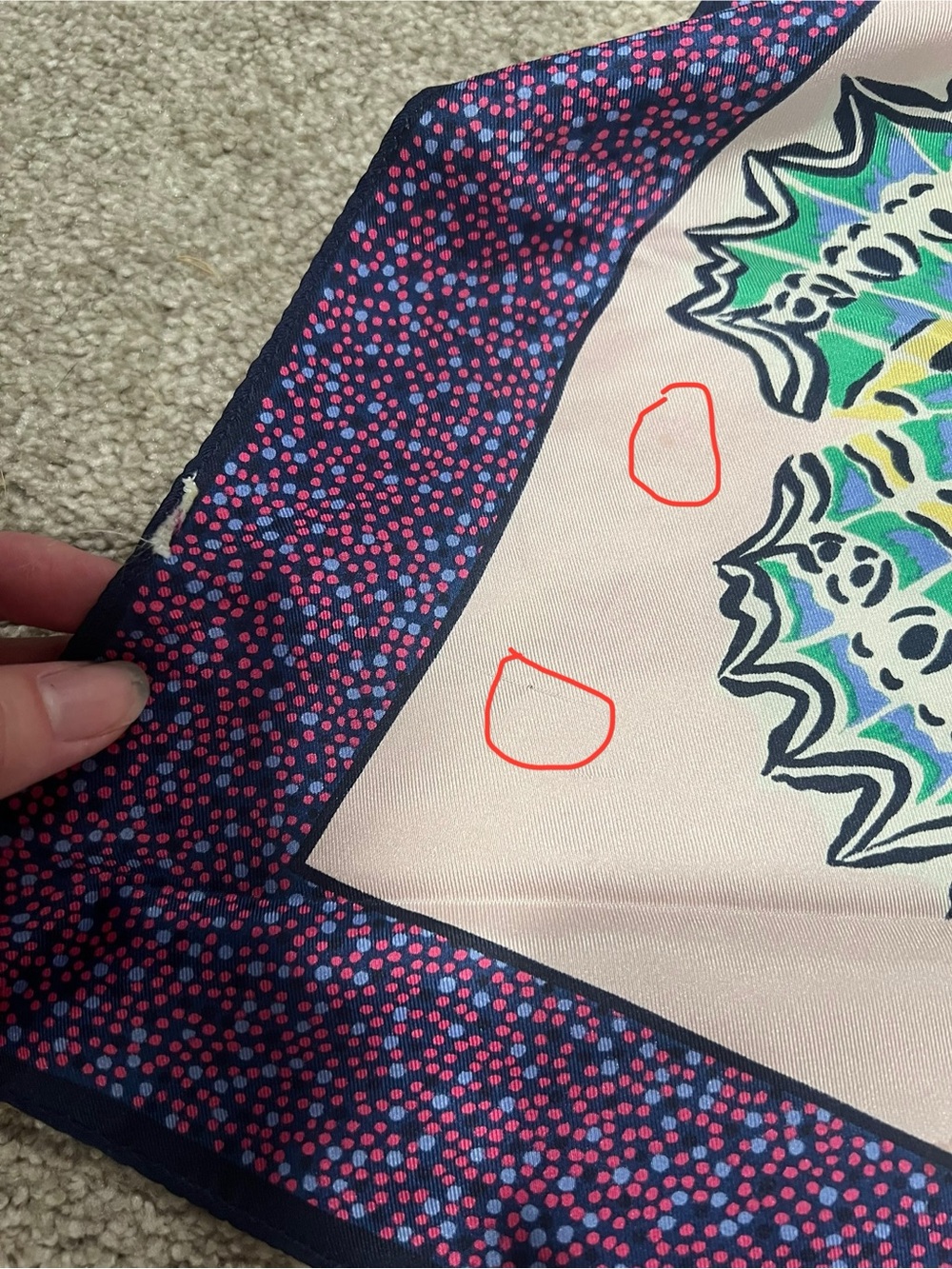 Vintage Silk Butterfly Scarf - Picture 4 of 4